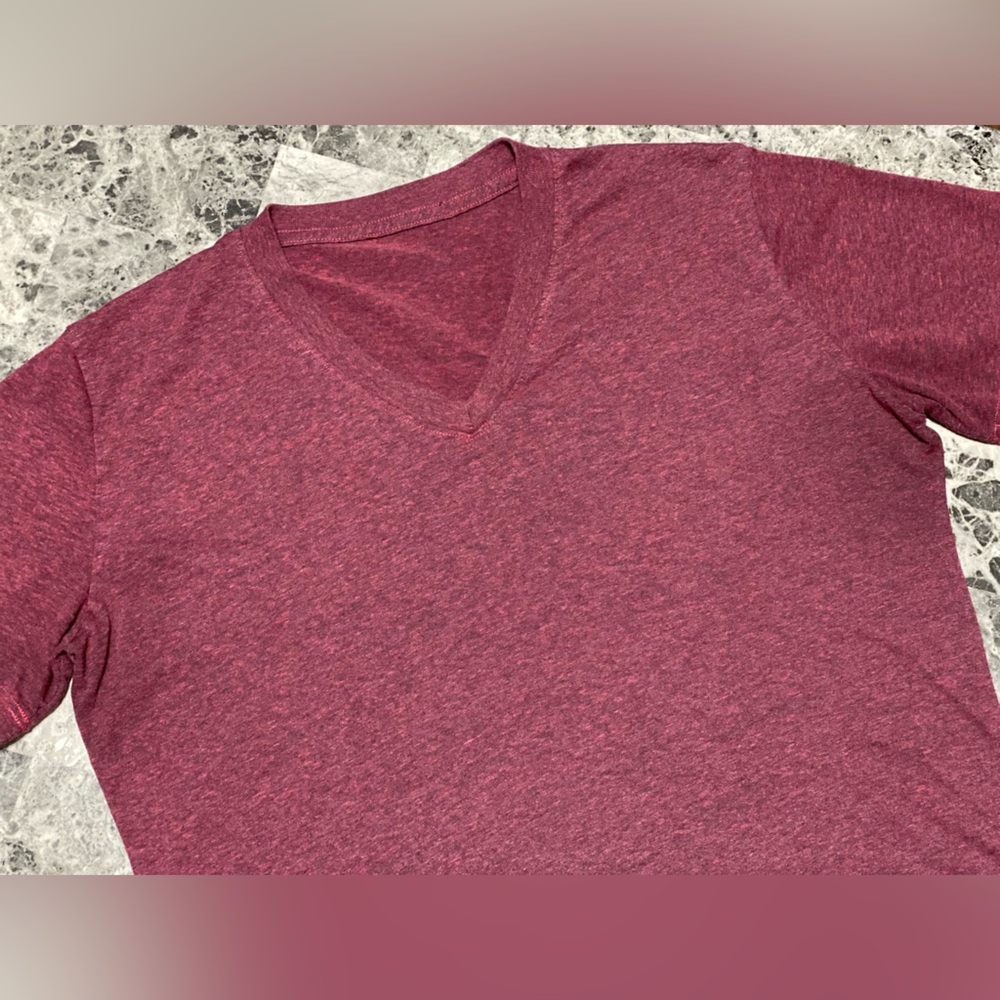 Oxblood Heather Gustin V-Neck Tee